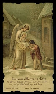 santino cromo-holy card  boumard n.5402 NATALE IL MISTERO DELL'AMORE - Picture 1 of 1