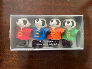 Pier One Imports Panda Fingerpuppen 4er Set Marionetten 3 Zoll Brandneu - Bild 1 von 5