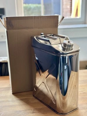 Edelstahlkanister 20L, Kraftstoffkanister Benzinkanister, Wasser kanister, Öl - Bild 1 von 4