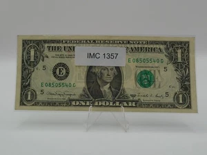 Fancy Serial Number $1 1988 Great 36 Year Old Specimen Crisp E08505540G   1357 - Picture 1 of 1