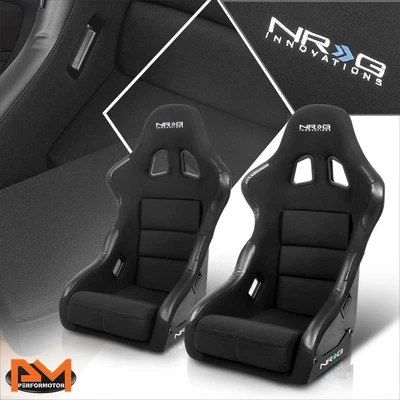 NRG INNOVATION FRP-311 2X Fiberglass Fixed Back Racing Bucket Seat+Side Bracket - Image 1 of 4
