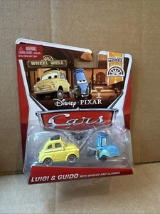 DISNEY CARS DIECAST  Luigi & Guido Shaker & Glasses -Damaged Box See Description - Picture 1 of 3