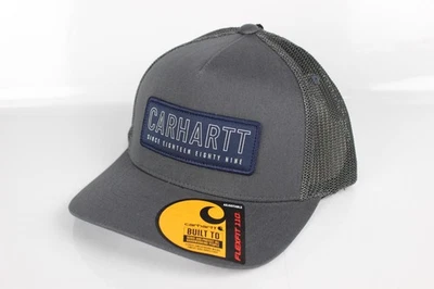 Gorra Carhartt Resistente Flex Para Hombre Lona Malla Trasera 1889 Parche Gorra Gris 106130 E66 Foto 1 de 3