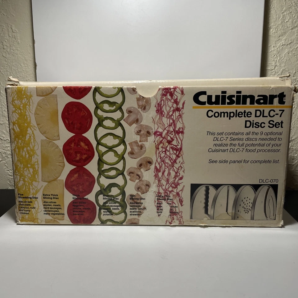 9 Piece Cuisinart Complete DLC-7 Disc Set of Nine DLC-070 Discs w/ Box ALL DISCS - Image 1 of 4
