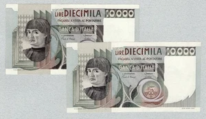 Italia 2x10000 Lire 1980, P106b, UNC. - Bild 1 von 2