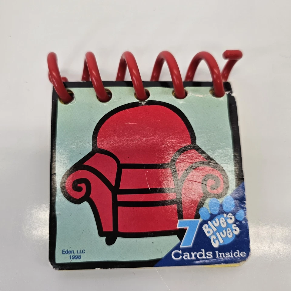 "Cuaderno Blue's Clues Nickelodeon Handy Dandy 3"" 7 tarjetas Eden 1998" Foto 1 de 4