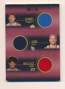 JASON KIDD 2007-08 TOPPS LUXURY BOX FIVE PIECE RELIC GOLD CAMBY WALLACE 1/25 - Picture 1 of 2