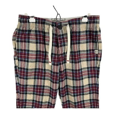 Pantalones de salón ABERCROMBIE & FITCH de colección para hombre M Y2K franela roja y azul a cuadros PJ Foto 1 de 4