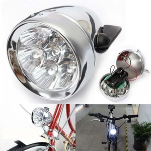 Oldtimer Fahrrad Frontlicht Lampe 7 Fixie Scheinwerfer mit Halterung - Bild 1 von 9