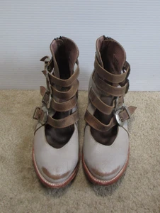Freebird by Steven SCAR-BGE Scarlette Damen Beige Leder Stiefeletten Größe 10 - Bild 1 von 12