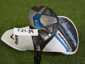 Callaway Paradym Ai Smoke 18* Left Hand 3 Hybrid Cypher 70 6.0 Stiff w Headcover - Picture 1 of 7