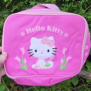 Vintage Sanrio Hello Kitty Pink Zip Up Handle Lunch Bag 2005 VTG Retro Sanrio - Picture 1 of 9
