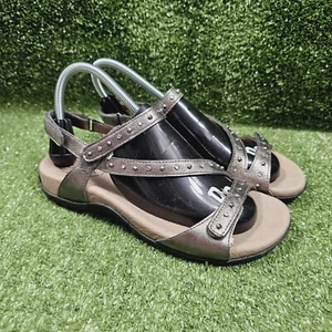 Sandalias cómodas Taos Dazzle de cuero metálico con tachuelas y tiras para mujer talla 8 - Imagen 1 de 10