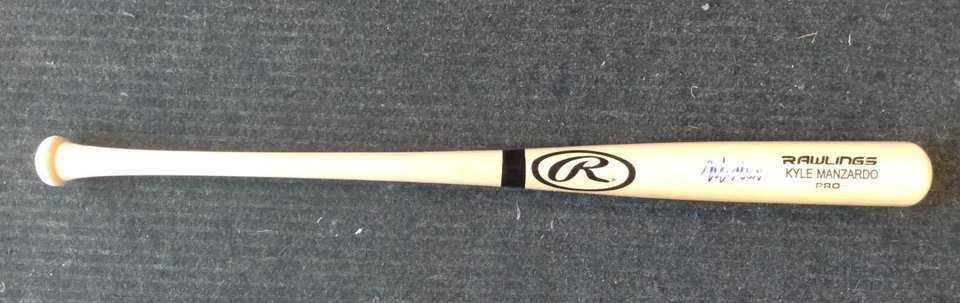Kyle Manzardo Cleveland Guardians Signed Engraved Blonde Bat Beckett - Image 1 of 1