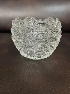 Heavy Clear Glass Art Deco Candle Holder Pre-Owned Home Decor - Picture 1 of 11