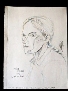 Bonnie LEAN ON PETE Signed DAN SCHAEFER Hand Drawn Convention Art 8.5"x 11" - Picture 1 of 3