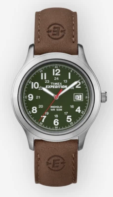 Timex Men's T40051 Expedition Metal Field 39mm Leather Strap Watch - Image 1 of 3