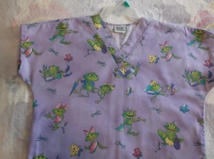 Purple Frog Scrub Top, Small, Cute, Simply Basic Brand, Nice - Picture 1 of 4