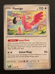 Flamigo | 170/193 | Poco común | S&V - Paldea Evolved | Juego de cartas coleccionables Pokémon - Imagen 1 de 3