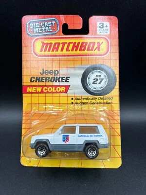 Matchbox Jeep Cherokee White 1990 1-75 MB 27 New Color MIP! - Image 1 of 3