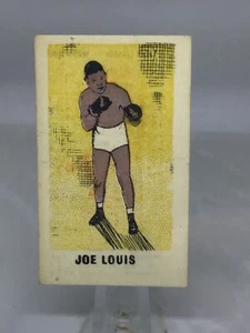 1950 Kiddy’s Favourites Popular Boxers #16 Name in Black Joe Louis (RARE!) - Foto 1 di 2