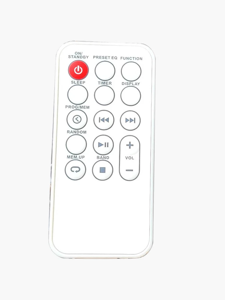 New Remote Control for Audiovox-Venturer CD7106VI CD7116VI White - Image 1 of 1