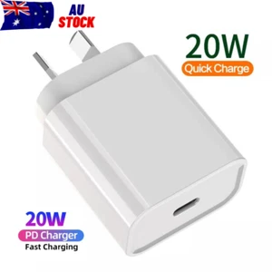 20W USB Type-C Fast PD Power Wall Charger Adapter For iPhone 14 13 12 11 Max AU - Picture 1 of 7
