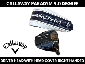 Used Callaway Paradym 9.0 Degree Driver Head With Head Cover Right Handed - Picture 1 of 11