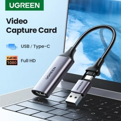 UGREEN Video Capture Card 4K HDMI to USB Type-C Grabber Box For PC Camera Stream - Image 1 of 4