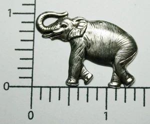 44324         2 Pc Matte Silver Oxidized Elephant Charm Jewelry Finding - Picture 1 of 1