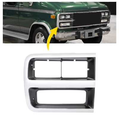 Right Headlight Bezel Door For Chevrolet G10 G20 1992-1995 Chrome #GM2513187 Foto 1 de 4
