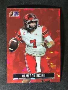 2023 Pro Set Metal Football Retro Red Crystal #19 Cameron Rising 2/2 - Imagen 1 de 2
