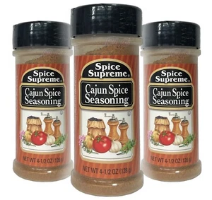 Spice Supreme CAJUN SPICE SEASONING Kitchen Cooking Herbs Spices 4.5oz (3 Pack) - Picture 1 of 2