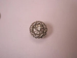 White Rhinestone Vintage Tie Tack Lapel Pin r66 - Picture 1 of 7