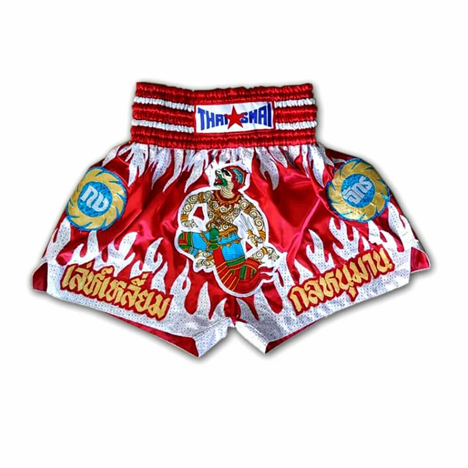 Hanuman King Monkey Muay Thai Kickboxing Shorts Fire Embroidery UFC Costume Gym