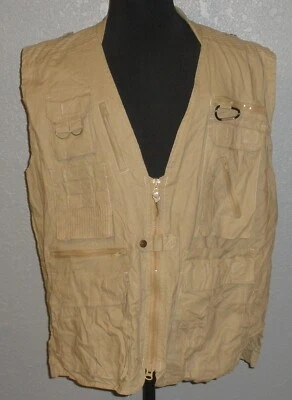 NWT Men's XL Humvee Adventure Gear Safari Photo Utility Mesh Line Zip Vest - Image 1 of 4