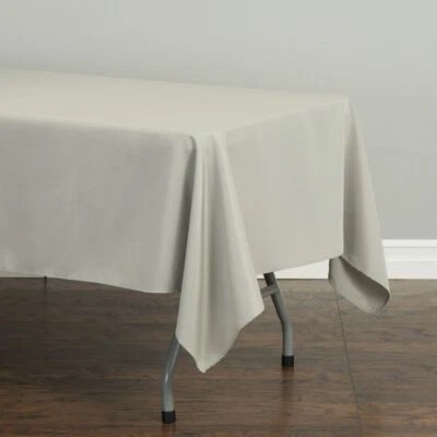 1 or 10 pcs 70 x 120 in. Rectangular Poly Tablecloth 33 colors Wedding Party - Image 1 of 4