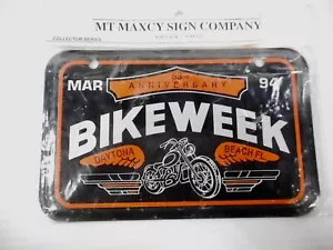"MT Maxcy Schild Co. Daytona Fahrradwoche 1994 Fahrradschild/Metallschild 7"" x 4-1/2" - Bild 1 von 1