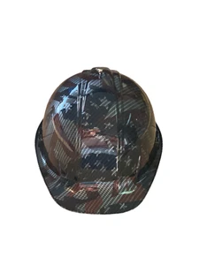 Hydro Dipped Hard Hat SL Series Carbon Fiber American Flags Gloss - Picture 1 of 3