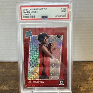 Jalen Green Houston Rockets Rookie 2021-22 Donruss Optic Choice Red Mint PSA 9 - Picture 1 of 2