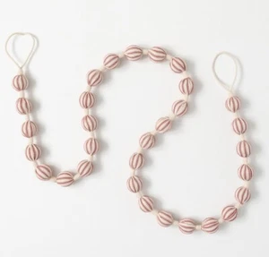 Fabric Garland, Garland Christmas Decorations Christmas Décor, Red & White, 72" - Picture 1 of 8