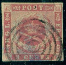 DANISH WEST INDIES #2 (2), 3¢ rose, used, 3+ margin stamp, Scott $65.00