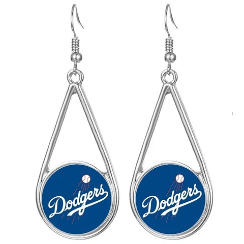 Los Angeles LA Dodgers Womens Silver Drop Dangle Earrings w Gift Pkg D29 Cover