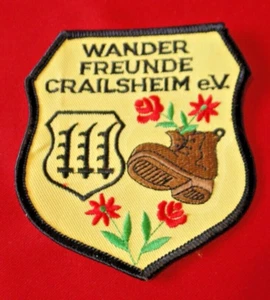 Insignia Tela Bordado Deporte Wander Freunde Crailsheim Ev Alemania 9cmx10cm - Picture 1 of 2