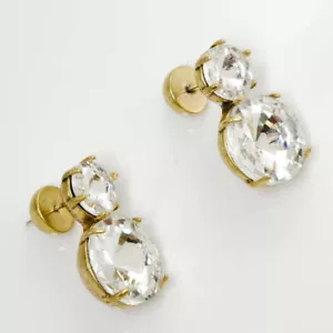 Heidi Daus Crystal Statement Stud Earrings Retro Women Party Vacation Jewelry - Picture 1 of 4
