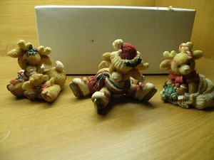 Enesco 3 Santa Special Deerlivery 622729 Junior - 622737 Missy - 651176 Whoopsie - Picture 1 of 11