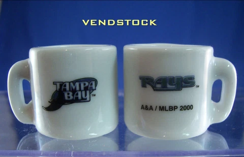 TAMPA BAY RAYS MINI CERAMIC MUG CUP 1.25" TALL NEW MLB BASEBALL TWO SIDES Cover