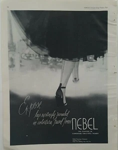 1950 women's Nebel travel tones Hosiery stockings expose legs vintage ad - Picture 1 of 1