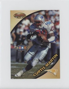 1997 Bowman's Best Jumbo Super Bowl Refractor Curtis Martin #16 HOF
