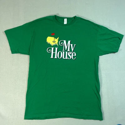 Masters Golf Augusta My House Shirt Mens T Shirt Large Cotton - Image 1 of 4